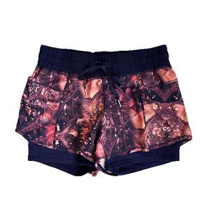 Calia By Carrie Underwood XSmall 2 in 1 Athletic Running Shorts Brown Black Fall